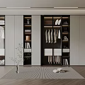 Modern Wardrobe Interior Design With Open Compartments Hanging Garments And Storage Solutions