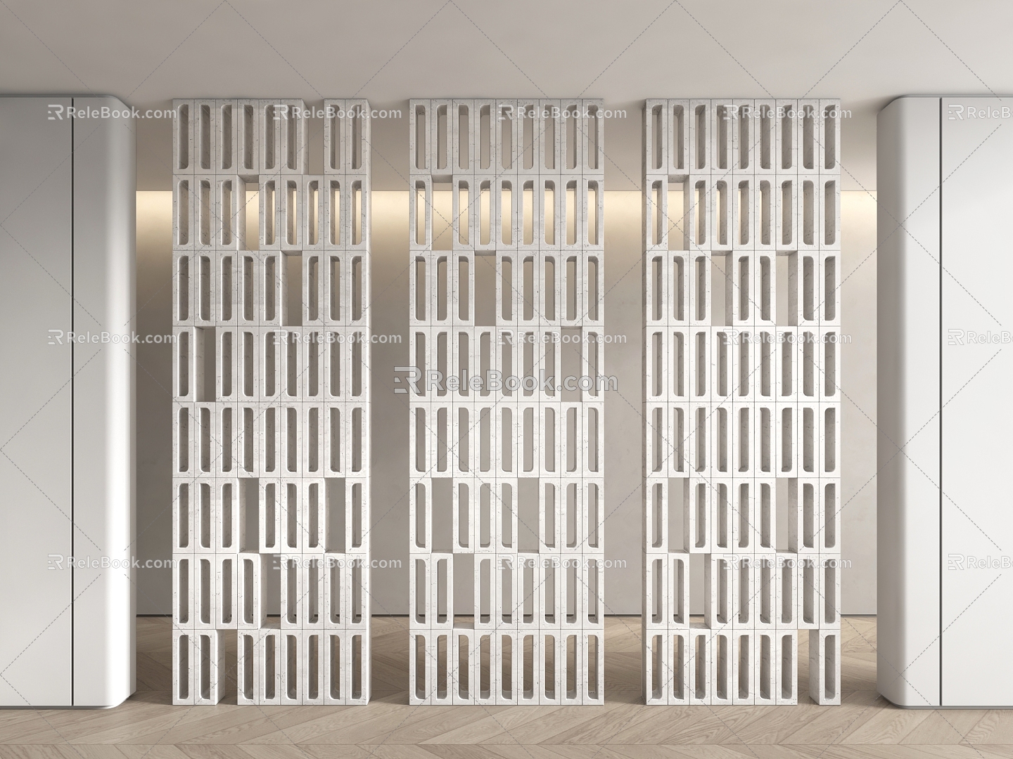 Stone Screen Partition Art Brick Screen Partition Entrance Partition Screen Entrance Partition 3d model