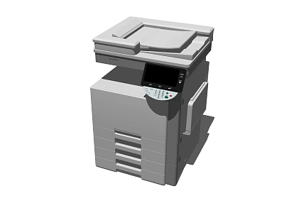 Modern Gray Multifunction Office Appliance With Print Copy Scan Functions For Office Use 3d model