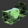 Black Tape Dispenser With White Tape Roll Modern Design For Office Supplies Use