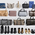 Various Types of Fashion Bags Including Leather Tote Handbags Duffel and Briefcases