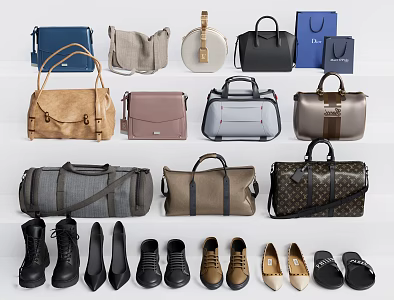 Modern Bags Women's Bags Famous Brand Bags Shoes 3d model