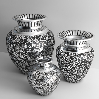 European-style vase decorative vase 3d model