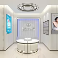Modern Elegant Jewelry Store Interior With Polished Display Counters And Bright Ceiling Lighting 3d model