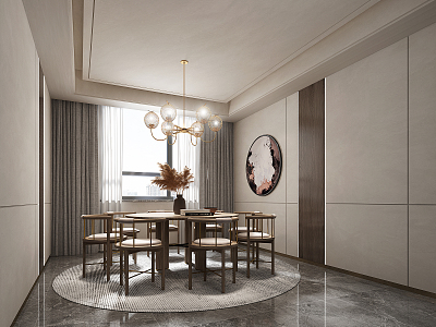 New Chinese-style private rooms 3d model