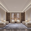 New Chinese Reception Room Meeting Room Meeting Room Reception Room Sofa Reception Room Background Wall 3d model