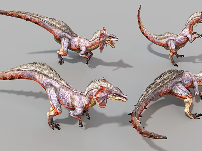 carnivorous dragon crawling dragon beast ancient monster game character virtual creature 3d model