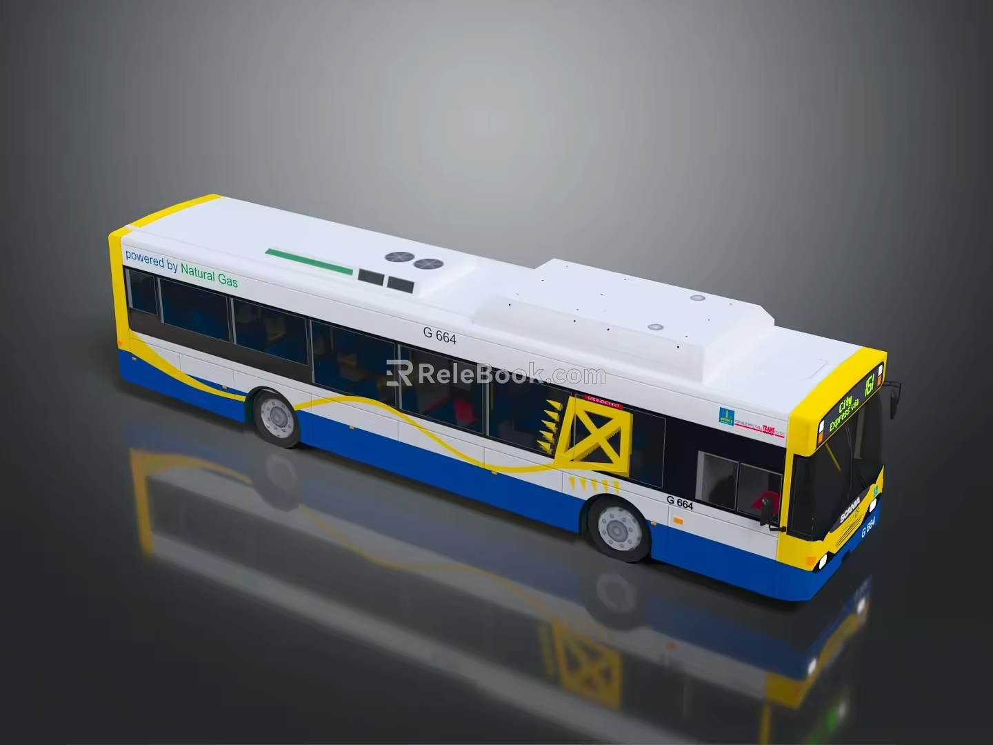 Hyundai Bus Large Bus CMB Medium Van 3d model