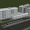 Modern School Teaching Building Dormitory Building Kindergarten Building Factory Building Automobile Multi-storey House Library Art Museum Modern Office Building 3d model
