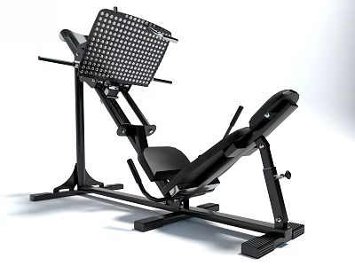 Commercial Strength Training Sports Equipment With Ergonomic Seat And Black Frame 3d model
