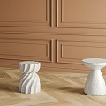 Modern Side Table Cream Side Table Corner Table Combination Creative Art Rotating Corner Table Tea Table Side Table Combination Art Side Table Corner Table 3d model