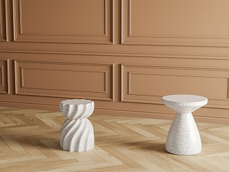 Modern Side Table Cream Side Table Corner Table Combination Creative Art Rotating Corner Table Tea Table Side Table Combination Art Side Table Corner Table 3d model