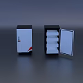 Closed And Open Security Safe Cabinets With Lock And Drawers
