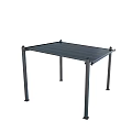 Black Outdoor Canopy With Sturdy Metal Frame And Grid Top Structure 3d model