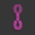 Pink Balloon Dog Sculpture With Shiny Surface And Reflection On Dark Background