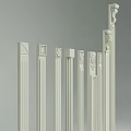 Roman Columns With Various Carved Designs And White Finish For Decorative Use