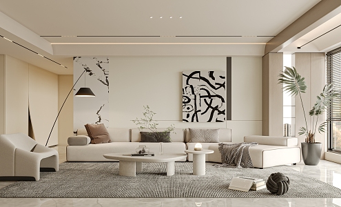 modern living room 3d model