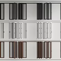 Folding door multi-link sliding door 3d model