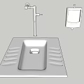 Modern White Ceramic Urinal Design For Contemporary Bathroom Interior With Wall Mounted Fixture