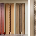 Wooden Room Dividers With Carved Patterns And Different Color Textures For Home Decor