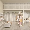 Modern Minimalist Clothing Store Interior