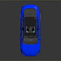 Modern Blue Sleek Sedan With Aerodynamic Body Sunroof And Stylish Wheels