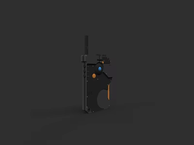 High Quality Tactical Black Weapon With Scope And Military Style Accessories 3d model