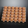 Fresh Brown Eggs Neatly Arranged In A Paper Egg Carton