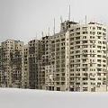 Multi Story Residential Building Complex With Balconies And Windows In Urban Area