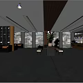 Modern Elegant Milk Tea Shop Interior Design With Open Counter Green Plants And Hanging Lights