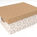 Stylish Brown And Beige Geometric Pattern Storage Basket With Lid And Handle For Home Organization