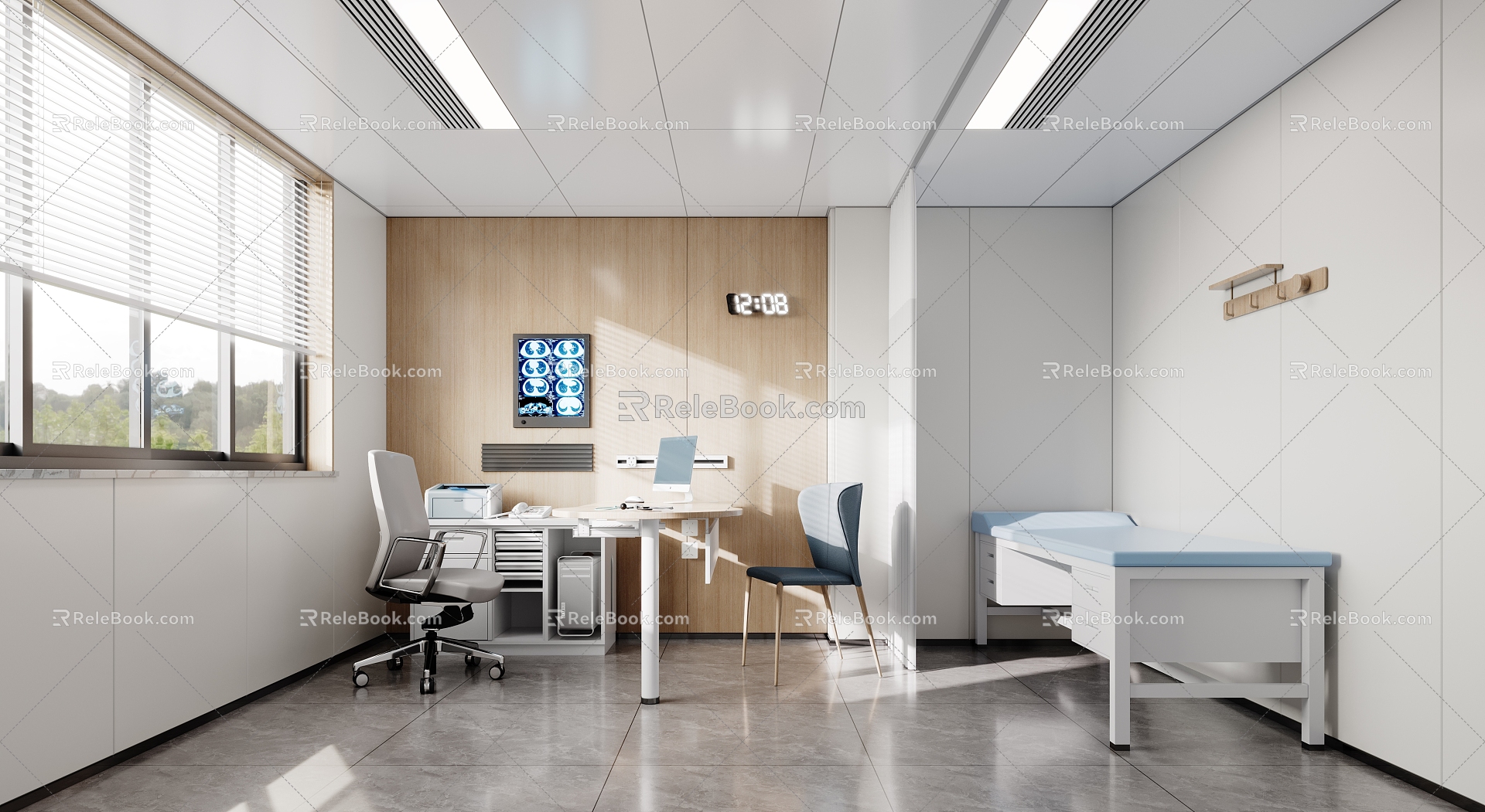 Hospital Clinic Doctor's Office Physical Examination Room 3d model