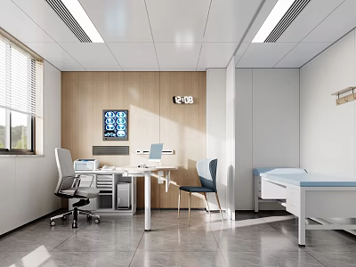 Hospital Outpatient Clinic Interior Design With Medical Furniture And Equipment 3d model