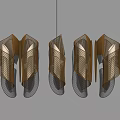 Modern lamp combination metal wall lamp 3d model