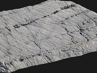 Stone Rock Cliff Ground Gravel Shale Boulders 3d model
