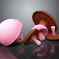 Modern Mushroom Straw Mushroom 3d model