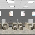 Elegant SPA Treatment Stations With Tables Stools Facial Images And Square Ceiling Lights