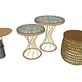 Stylish Round Coffee Tables With Wicker Bases Wooden Tops And Metal Frames