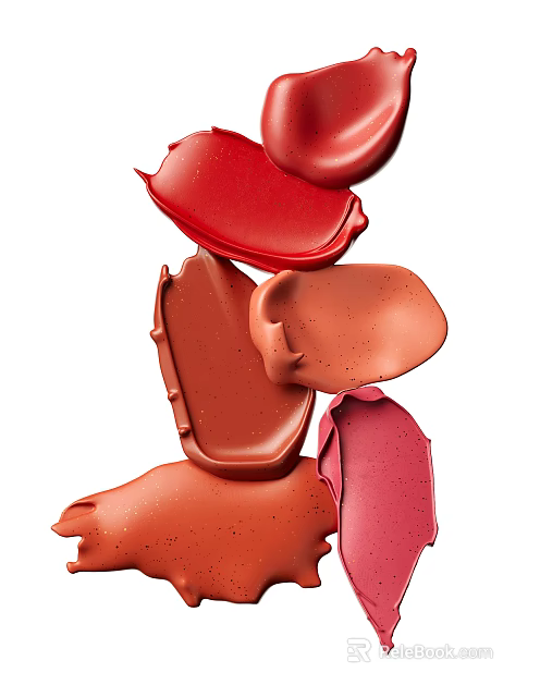 Cream Lipstick in Various Shades with Smooth Texture for Daily Makeup 3d model 