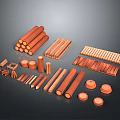 Various Natural Wooden Logs Planks Blocks and Stone Slabs for Construction Material