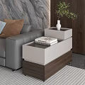 Modern Sofa Side Cabinet Light Luxury High-end Living Room Side Coffee Table Simple Storage Corner Table Multi-combination Italian Side Table 3d model