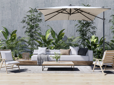 Modern outdoor sofa model