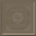Decorative Embossed Panel Featuring Geometric Lines And Central Intricate Floral Design 3d model