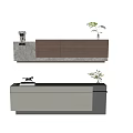 Reception Desk Front Desk 3d model