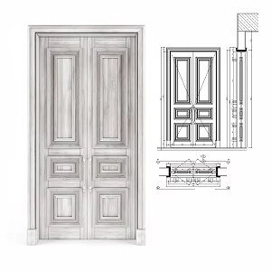 European-style gate 3d model