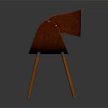 Modern Leisure Chair With Wooden Frame Black Cushioned Seat And Backrest Design