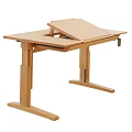 Modern Desk Lifting Desk Solid Wood Desk 3d model
