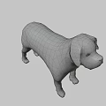 Realistic Saint Bernard Dog 3D Model With Brown And White Fur Standing Pose