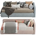 Cozy Bedroom Interiors With Colorful Pillows Soft Blankets And Comfortable Beds