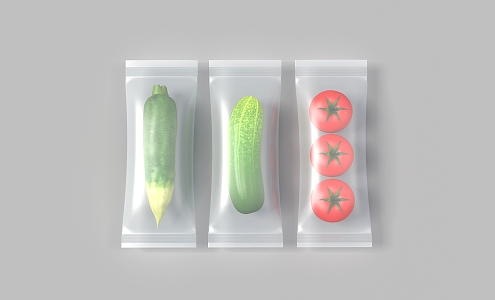 Modern Vegetables Vegetable Packaging 3d model